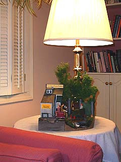 Carl's finished Squarefoot Estate Railway displayed in his home.