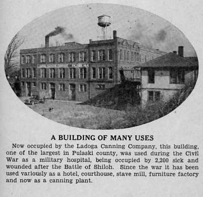 West end of building in later years as part of Ladoga Canning Company