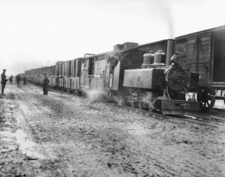 Military rail transport Frizeville 1917