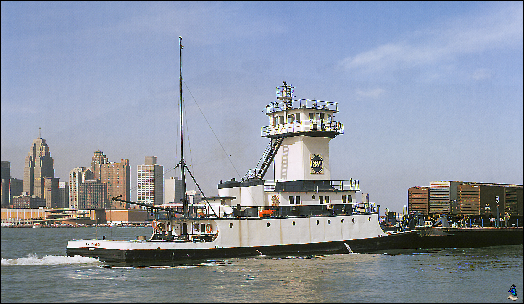 N&W F-A-Johnson Detroit River 1972