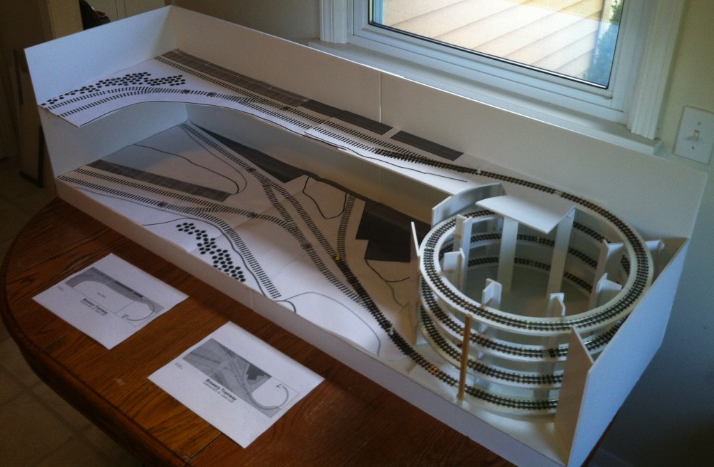 View of Layout with Helix and Track Plan