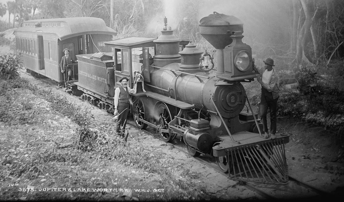 Jupiter & Lake Worth Railway FL railroad steam engine train photo 5x7 or 8x10 or 