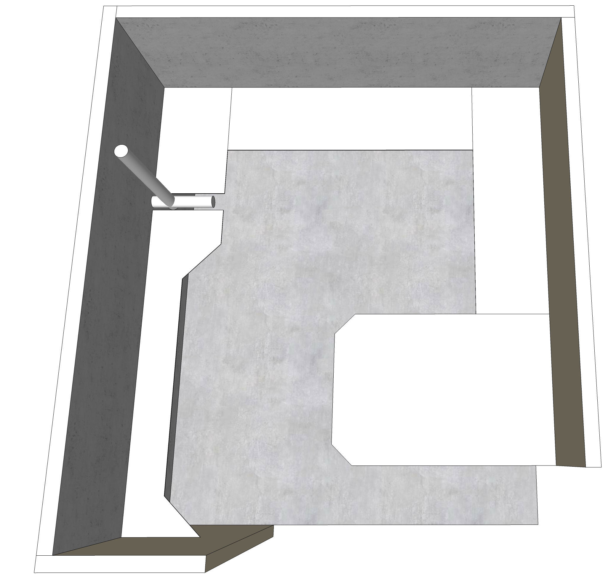 Room layout drawn is SketchUp